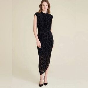 VERONICA BEARD Kendall Midi Dress Black Sz 12